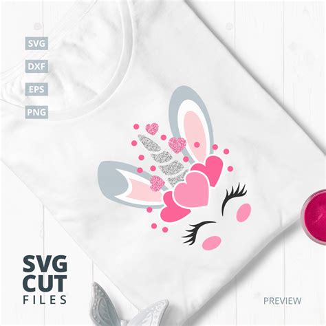 Bunny Unicorn Svg Cut File Svg Dxf Eps Png