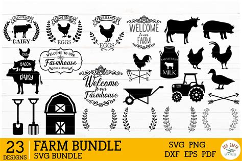 Massive Farm Life Bundle In SVG DXF PNG EPS PDF Formats 168641 Cut