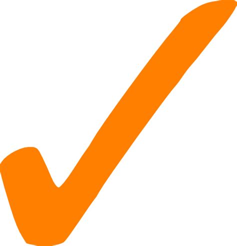 Orange Check Mark Clip Art at Clker.com - vector clip art online ...