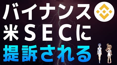 バイナンスがsecに提訴されました【仮想通貨】【暗号資産】 Youtube