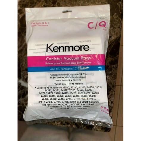 Kenmore 50104 8 Pack Style Cq Canister Vacuum Bags