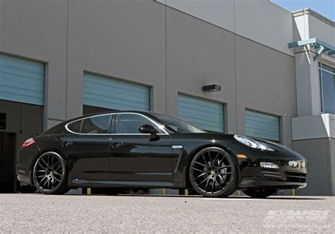 Porsche Panamera With Giovanna Kilis In Matte Black Wheels