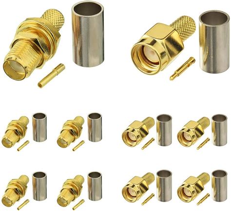 Amazon SUPERBAT SMA Crimp Connectors Kit SMA Male SMA Female