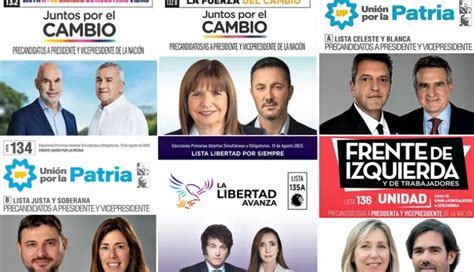 Elecciones Todas Las Boletas De Los Precandidatos Presidenciales