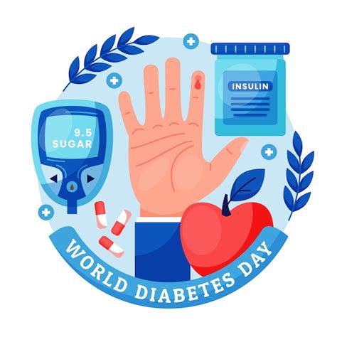 Premium Vector Flat Illustration For World Diabetes Day Awareness