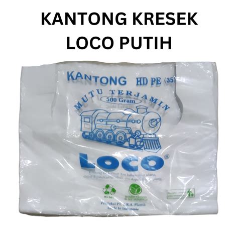 Jual Kantong Kresek Putih Tebal 35 Plastik Kresek Loco Tebal Uk 35