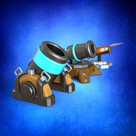 Art Mortar Cannon And X Bow 3d Models Fanart