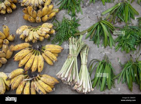 Vegetables Local Market Luang Prabang Laos Stock Photo Alamy