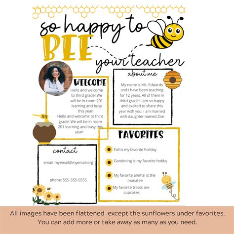 Instant Download Meet The Teacher Bee Themed Meet The Teacher Fun Back To School Open House Bee