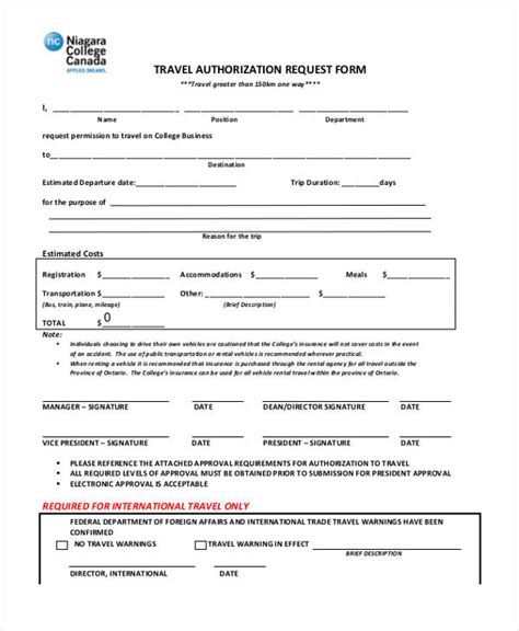 Free 37 Travel Request Form Examples In Pdf Ms Word Excel