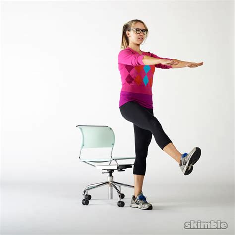 Seated Single Leg Stand Ups Exercise How To Workout Trainer By Skimble