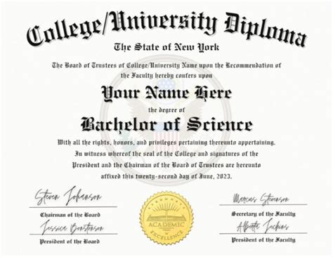 University Diploma Template