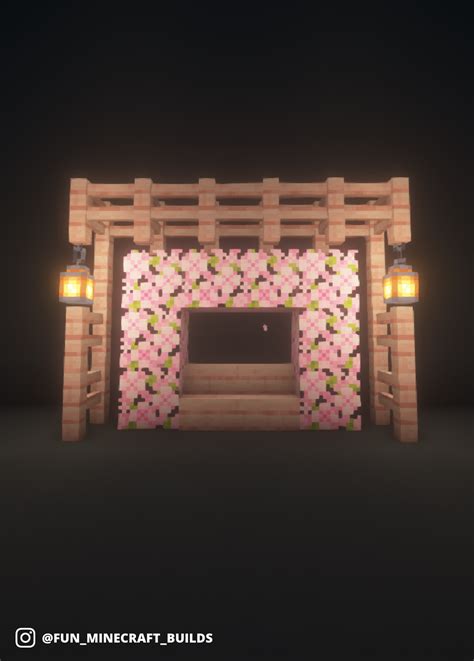 Cherry Wood Bench For Minecraft