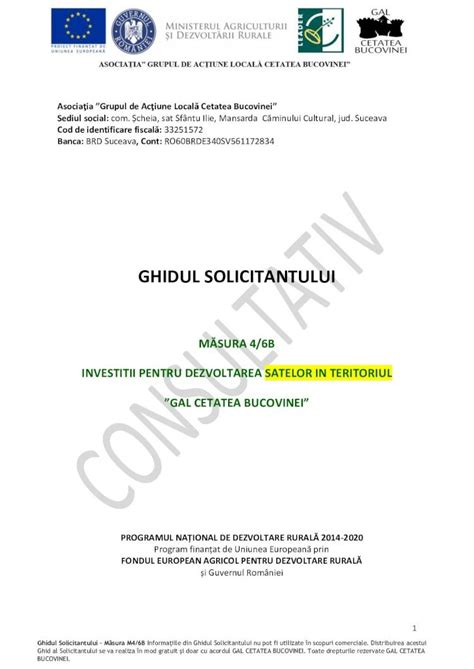 Pdf Ghidul Solicitantului Galcetateabucovinei Rogalcetateabucovinei