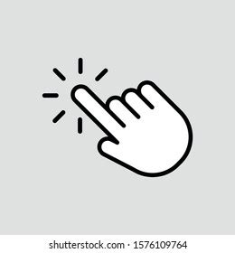 Hand Cursor Icon Finger Pointer Click Stock Vector Royalty Free