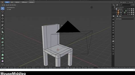 Modelling A Simple Chair In Blender Blender Tutorial Beginner