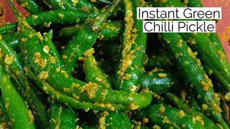 Instant Green Chilli Pickle Hari Mirch Ka Achar Marwadi Famous