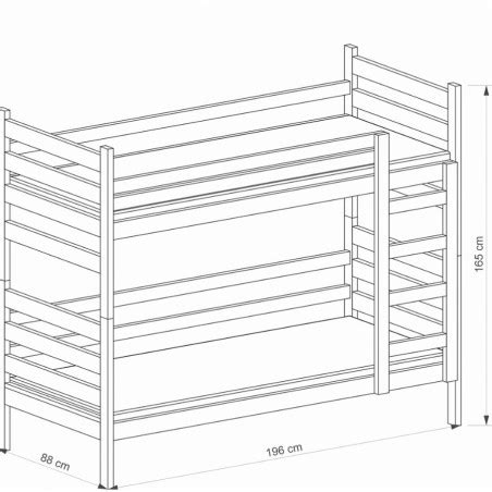 Lit Superpos Bois Pin Massif Blanc Tiroirs De Rangement Tomi Option