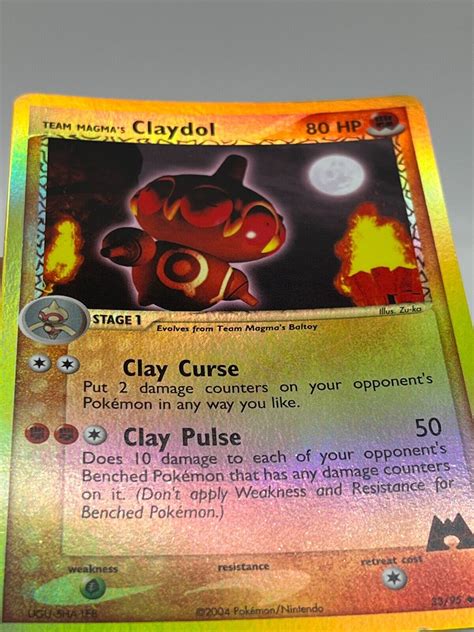 Team Magmas Claydol Ex Vs Team Aqua Reverse Holo Pokemon Card Nm