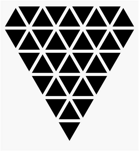 Polygonal Diamond Shape Of Small Triangles Shapes Made Of Triangles