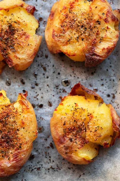 Patatas Al Horno Aplastadas Danza De Fogones