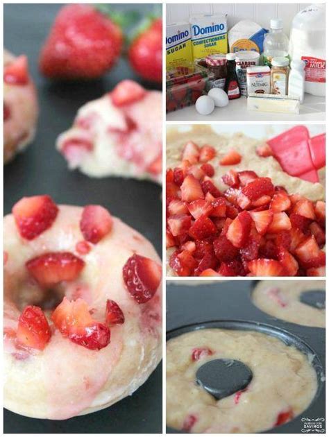 Strawberry Glazed Baked Donuts Recipe