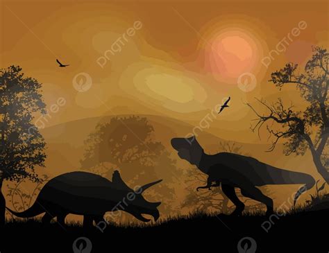 Dinossauros Silhuetas Dinossauro Temas Dino Vetor Png Dinossauro