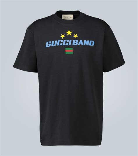 Gucci Band Print Oversized T Shirt Black Editorialist