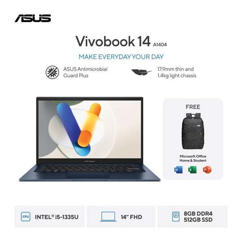 Jual Asus Vivobook 14 A1404va Vips551 Intel Core I5 1335u Ddr4 8gb