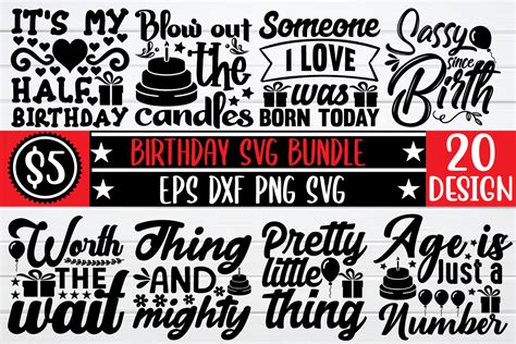 Birthday Svg Bundle Bundle · Creative Fabrica