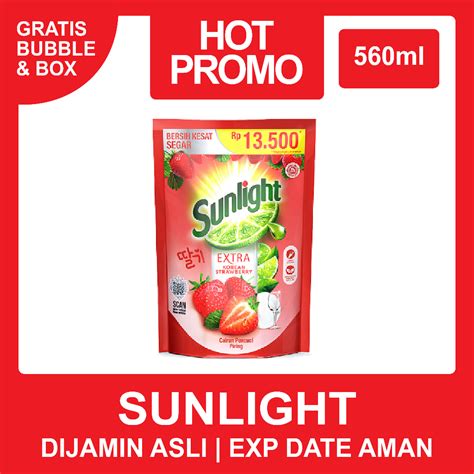 Jual Sunlight Sabun Cuci Piring Korean Strawberry Refill 560 Ml