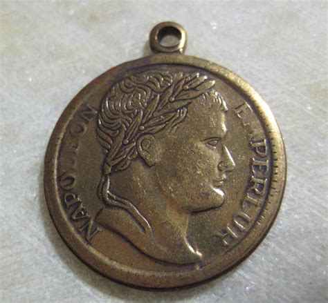 Vintage Empereur Napoleon Charm 1950s Double Sided Coin With Roaring