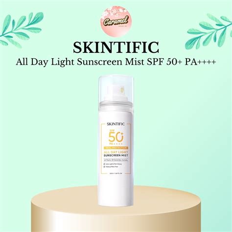 Jual Skintific All Day Light Sunscreen Mist Spf 50 Pa Spray Anti Uv Wajah Badan Shopee