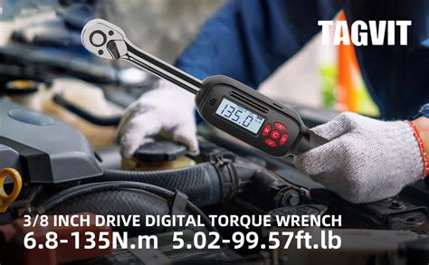 TAGVIT 3 8 Inch Drive Digital Torque Wrench 5 02 99 57 Ft Lb 6 8 135