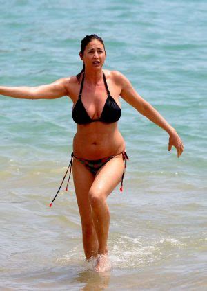 Lisa Snowdon In Black Bikini On Beach In Ibiza GotCeleb