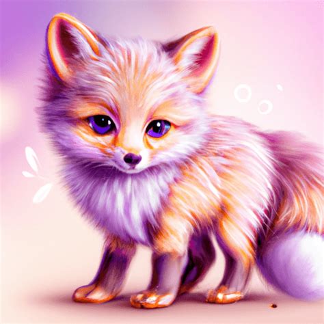 Fluffy Baby Fox Stunning Rendition Realistic Chibi Kawaii · Creative