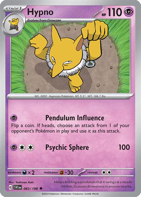 Hypno Pok Mon Myp Cards