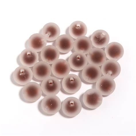 Bango Pcs Mm Frosted Soft Beads Acrylic Round Frosted Beads In