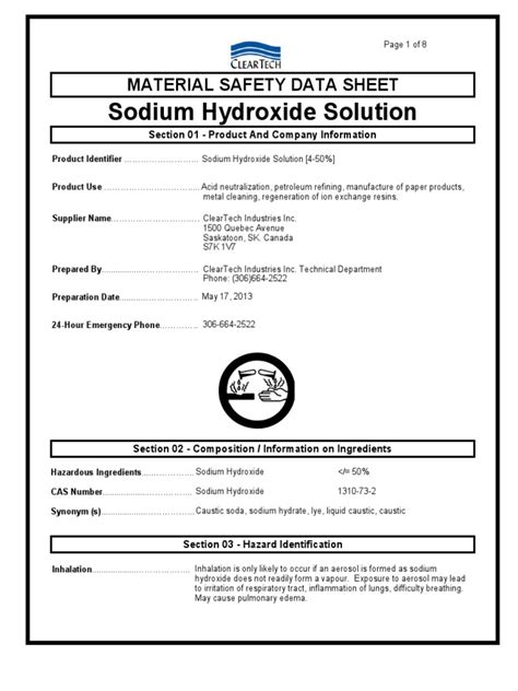 Sodium Hydroxide Solution | Chemistry | Physical Sciences