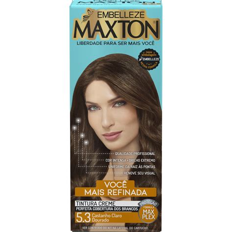 Tinta De Cabelo Castanho Claro Dourado - Tinta de Cabelos Maxton Castanho Claro Dourado 5.3 - Destro
