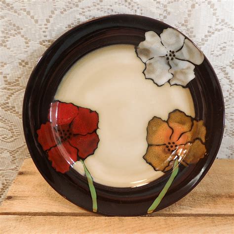 Vintage Pfaltzgraff Painted Poppies Dinner Plate Painted Etsy Uk