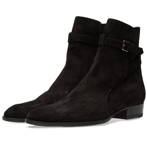 Saint Laurent Wyatt Jodhpur Boot Black Suede End Us