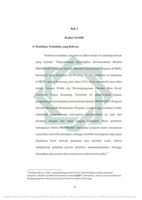 Pdf Bab Kajian Teoritik A Penelitian Terdahulu Yang Relevandigilib