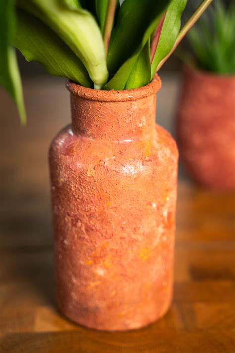 Diy Faux Terracotta Vase How To Paint A Plain Vase Shelterness