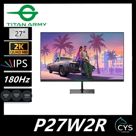 TITAN ARMY P27W2R 27 IPS 2K WQHD 180HZ 1MS FREESYNC GAMING MONITOR