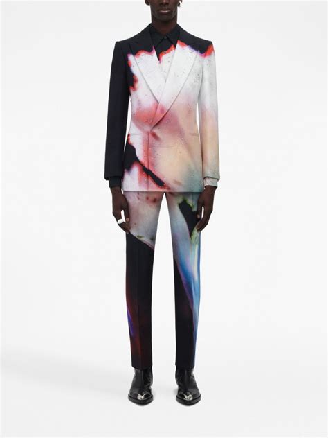 Alexander Mcqueen Solarized Flower Double Breasted Blazer Farfetch