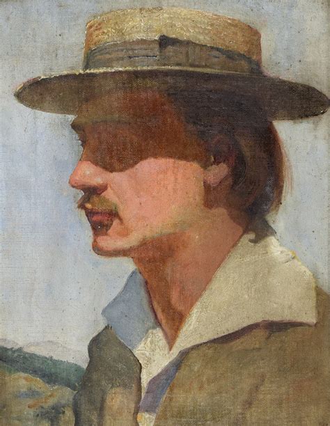 Bolesław BARBACKI 1891 1941 Portret mężczyzny w kapeluszu