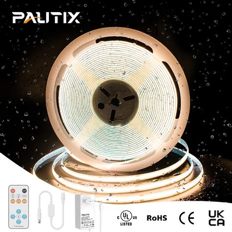 Pautix Dc V Ip Waterproof M Cob Led Strip Light Kit Leds M