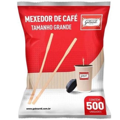 500 Palito HambÚrguer Gourmet Mexedor CafÉ Grande 15cm Gaboardi Loja