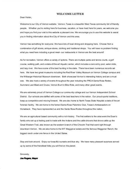 Wedding Welcome Letter Template